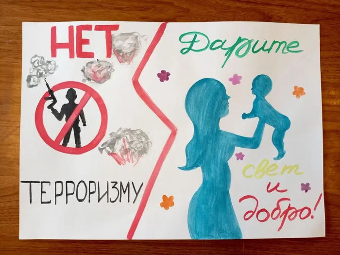Работа ученицы 4а класса Логвиновой Виктории на конкурс Скажем терроризму - НЕТ!
